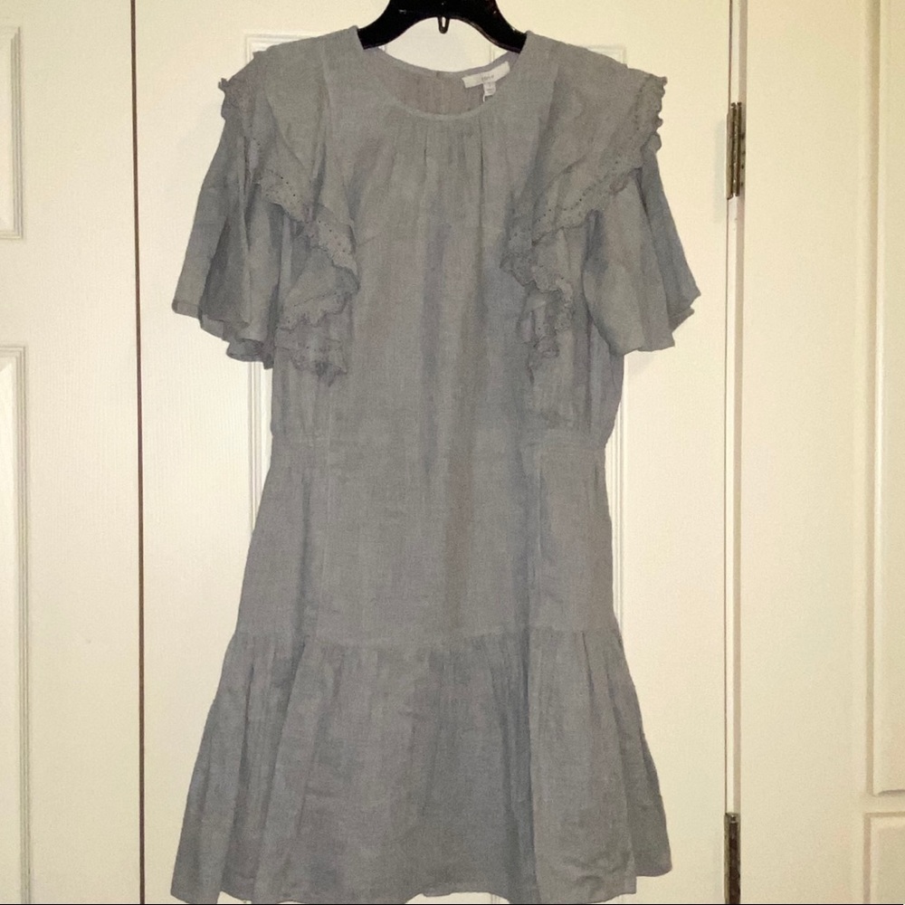 Joie Gray Ruffle Dress - Picture 6 of 10